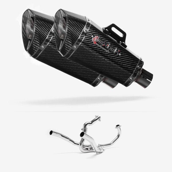 Lextek XP8C Carbon Fibre Exhaust System 210mm for SUZUKI SV1000 (03-07)