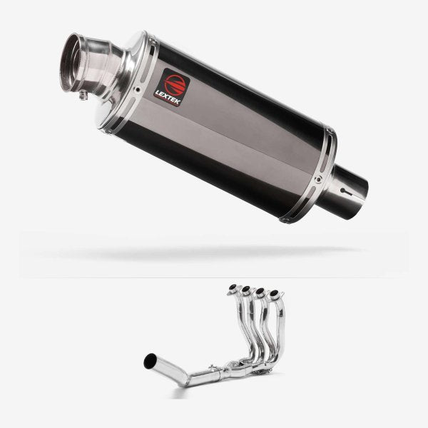 Lextek OP16 Dark Tint Stainless Exhaust System 250mm for Suzuki GSXR 600/750 (06-10)