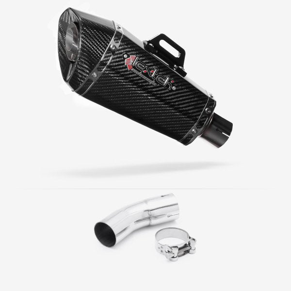 Lextek XP8C Carbon Fibre Exhaust 210mm with Link Pipe for Kawasaki Z900 RS (18-23)