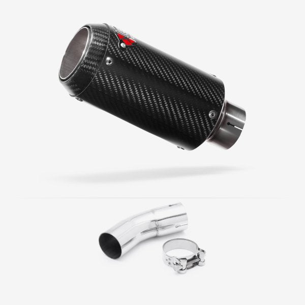 Lextek CP8C Full Carbon Exhaust 150mm with Link Pipe for Kawasaki Z900 RS (18-23)