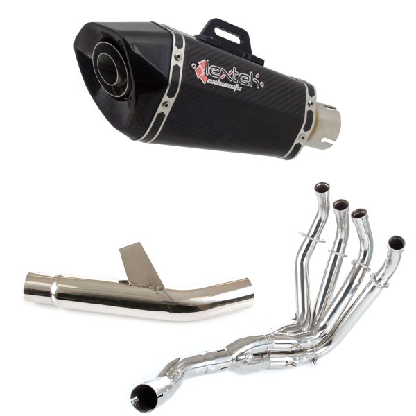 Lextek XP8C Carbon Fibre Exhaust System 210mm for Kawasaki Versys 1000 (15-18)