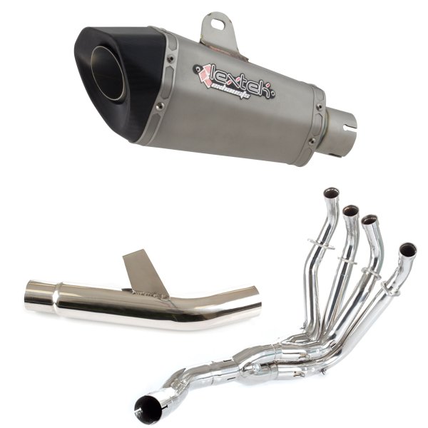 Lextek XP10 Matt S/Steel Exhaust System 210mm for Kawasaki Versys 1000 (15-18)
