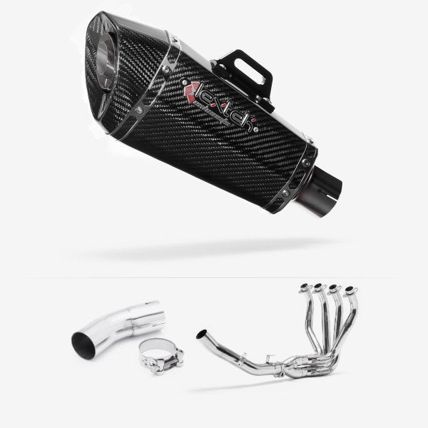 Lextek XP8C Carbon Fibre Exhaust System 210mm for Kawasaki Z900 RS (18-23)