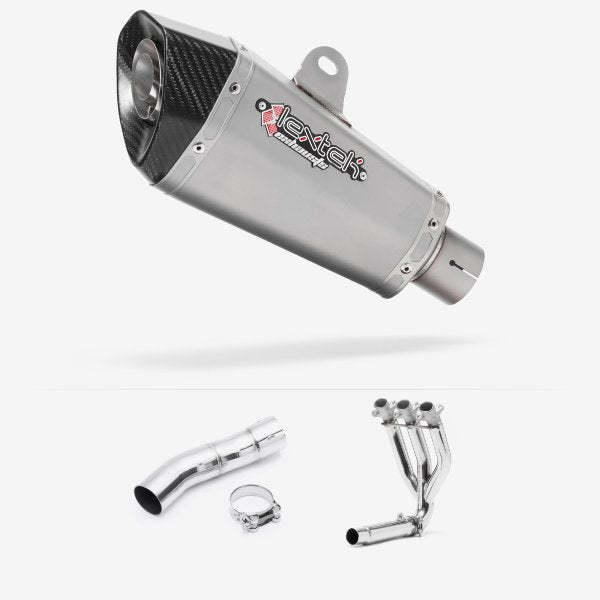 Lextek XP10 Matt S/Steel Exhaust System 210mm for Triumph Street Triple 675 (13-17)