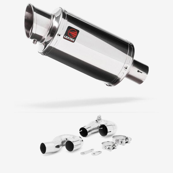 Lextek YP4 S/Steel Stubby Exhaust 200mm with Link Pipe for Honda CBR1000RR Fireblade (14-16)