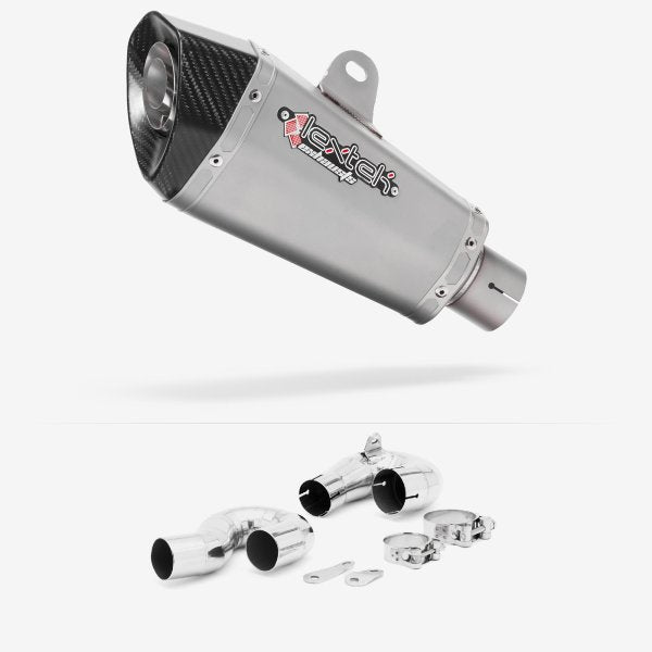 Lextek XP10 Matt S/Steel Exhaust 210mm with Link Pipe for Honda CBR1000RR Fireblade (14-16)