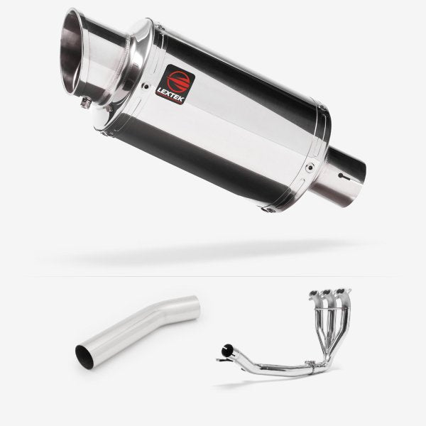 Lextek YP4 S/Steel Stubby Exhaust 200mm with Link Pipe for Triumph Sprint GT 1050 (10-17)