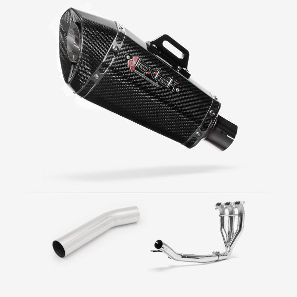 Lextek XP8C Carbon Fibre Exhaust 210mm with Link Pipe for Triumph Sprint GT 1050 (10-17)