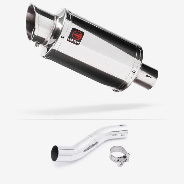 Lextek YP4 S/Steel Stubby Exhaust 200mm with Link Pipe for Suzuki GSX 250 R (17-18)
