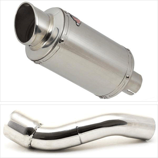 Lextek YP4 S/Steel Stubby Exhaust 200mm with Link Pipe for BMW R 1200 GS (10-12)