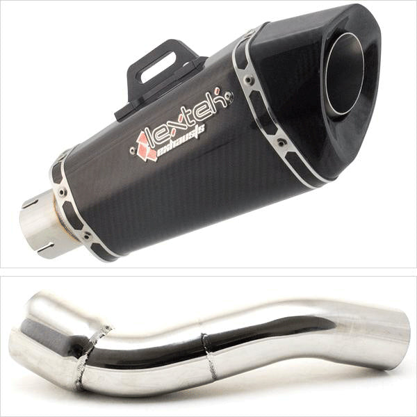 Lextek XP8C Carbon Fibre Exhaust 210mm with Link Pipe for BMW R 1200 GS (10-12)