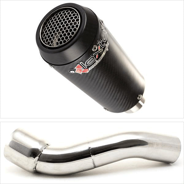 Lextek CP9C Full Carbon Exhaust 180mm with Link Pipe for BMW R 1200 GS (10-12)