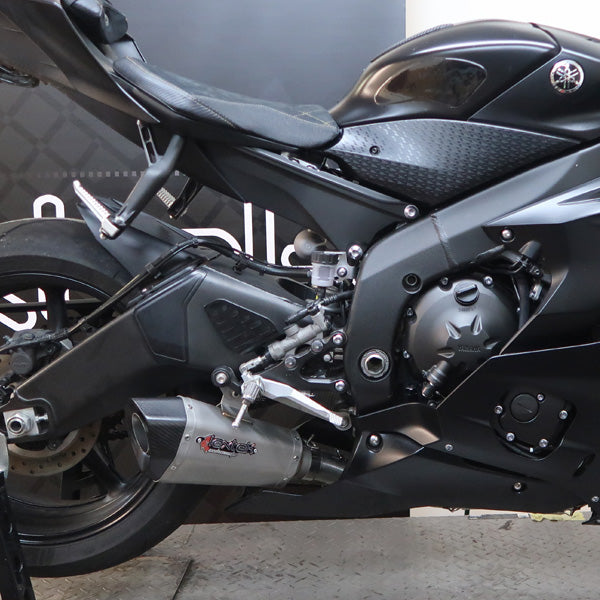 Lextek XP10 Matt S/Steel Exhaust System 210mm Low Level for Yamaha YZF R6 (17-22)