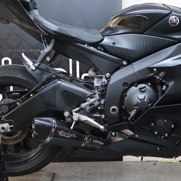 Lextek XP13C Carbon Fibre Exhaust System 210mm Low Level for Yamaha YZF R6 (17-22)