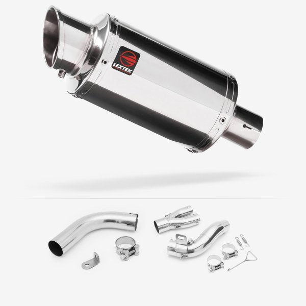 Lextek YP4 S/Steel Stubby Exhaust 200mm with De-Cat Link Pipe for Honda CB1000R (08-17)