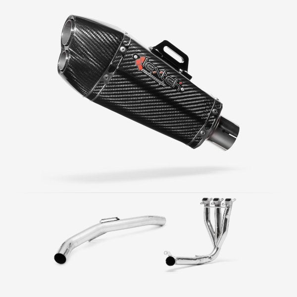 Lextek XP13C Carbon Fibre Exhaust System 210mm for Triumph Explorer 1200 (12-18)