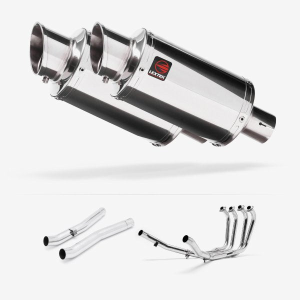 Lextek YP4 S/Steel Stubby Exhaust System 200mm for Suzuki GSX 1400 (01-04)