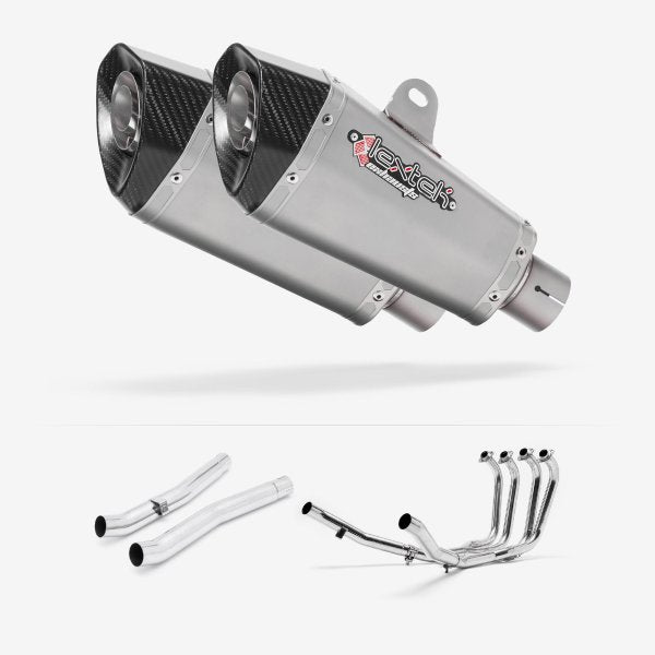Lextek XP10 Matt S/Steel Exhaust System 210mm for Suzuki GSX 1400 (01-04)