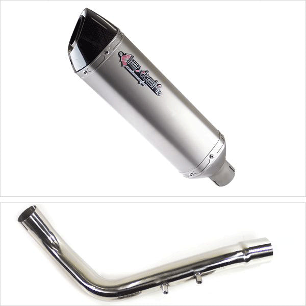 Lextek VP1 Matt S/Steel Exhaust 300mm with Link Pipe for Honda CB600 Hornet (98-02)