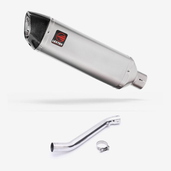 Lextek VP1 Matt S/Steel Exhaust 300mm with Link Pipe for Kawasaki ZX-10R Ninja (11-16)