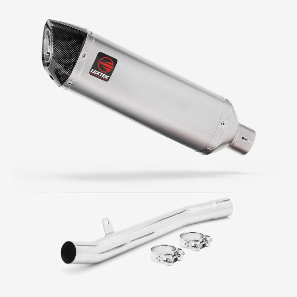 Lextek VP1 Matt S/Steel Exhaust 300mm with Link Pipe for Suzuki GSF1200 Bandit (96-06)