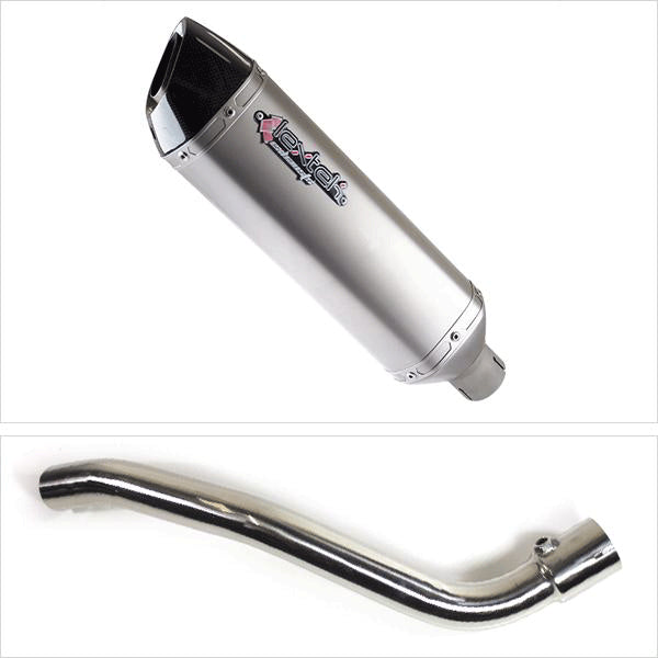Lextek VP1 Matt S/Steel Exhaust 300mm with De-Cat Link Pipe for Suzuki GSXR 1000 (09-11)