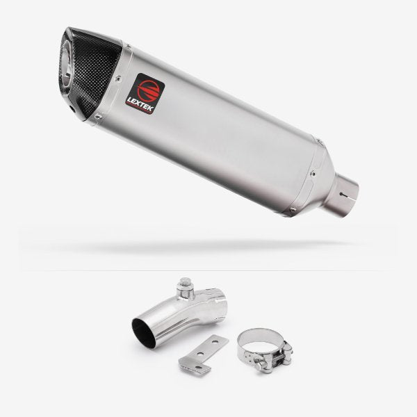 Lextek VP1 Matt S/Steel Exhaust 300mm with Link Pipe for Kawasaki ER-6N ER-6F (06-11)