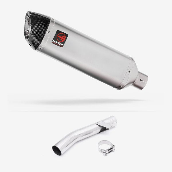 Lextek VP1 Matt S/Steel Exhaust 300mm with Link Pipe for Yamaha FZS 600 Fazer (97-03)