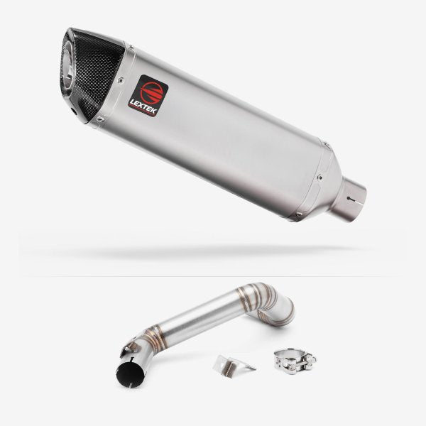 Lextek VP1 Matt S/Steel Exhaust 300mm with Link Pipe for KTM 125/200 Duke (11-16)