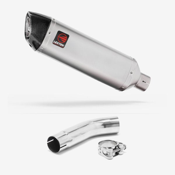 Lextek VP1 Matt S/Steel Exhaust 300mm with Link Pipe for Suzuki GSXR 600/750 (11- )