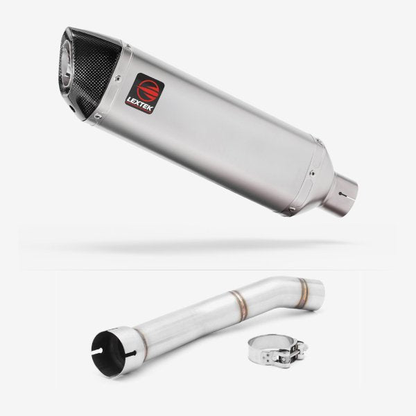 Lextek VP1 Matt S/Steel Exhaust 300mm with Link Pipe for Yamaha YZF R1 (99-01)