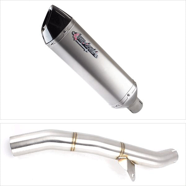 Lextek VP1 Matt S/Steel Exhaust 300mm with Link Pipe for Honda CBR600 F/FR/FS (01-02)