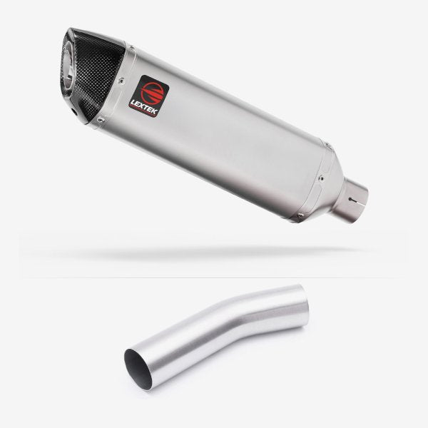 Lextek VP1 Matt S/Steel Exhaust 300mm with Link Pipe for Kawasaki ZX-10R Ninja (08-10)