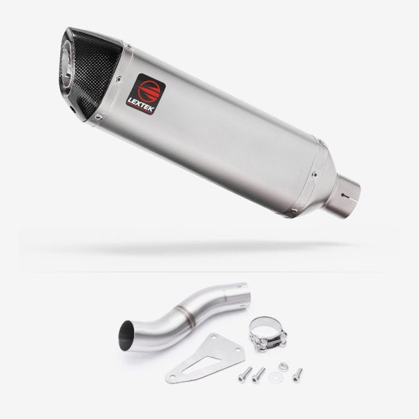 Lextek VP1 Matt S/Steel Exhaust 300mm Low Level with Link Pipe