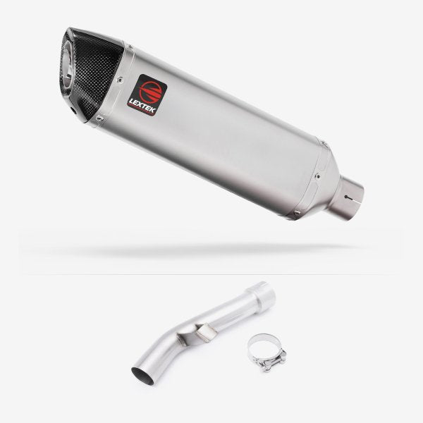 Lextek VP1 Matt S/Steel Exhaust 300mm with Link Pipe for Yamaha FZ1 (06-15)