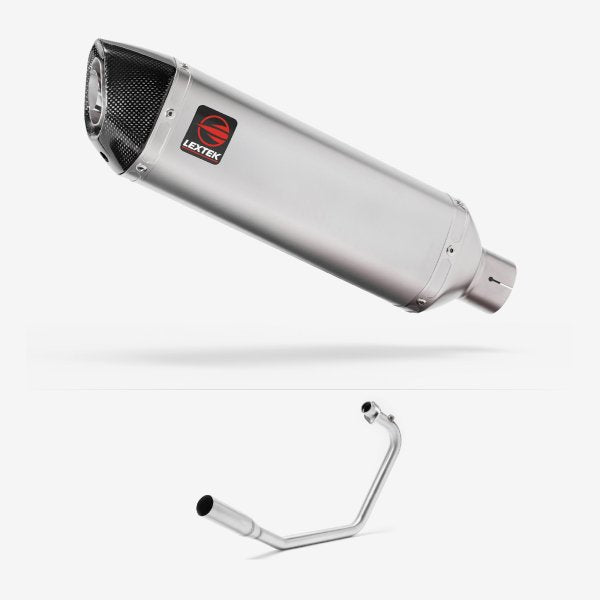 Lextek VP1 Matt S/Steel Exhaust System 300mm for Lexmoto Venom / Viper 125