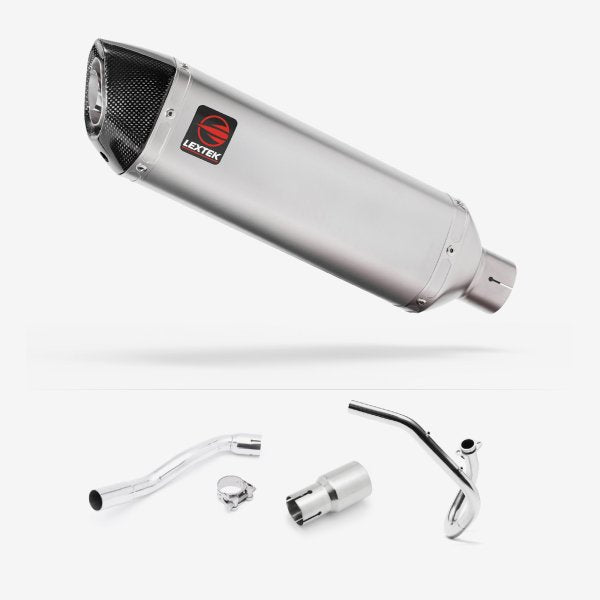 Lextek VP1 Matt S/Steel Exhaust System 300mm for Pulse XF250GY (06-15)