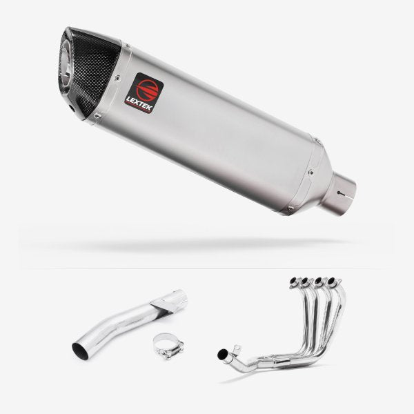 Lextek VP1 Matt S/Steel Exhaust System 300mm for Yamaha FZS 600 Fazer (97-03)