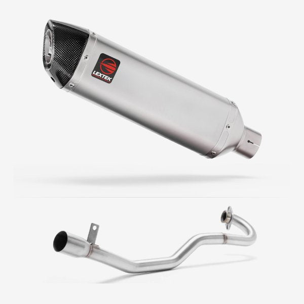 Lextek VP1 Matt S/Steel Exhaust System 300mm for Lexmoto Adrenaline (EFI) 125