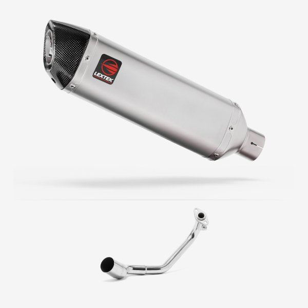 Lextek VP1 Matt S/Steel Exhaust System 300mm for Peugeot Speedfight 3 125 (09-16)
