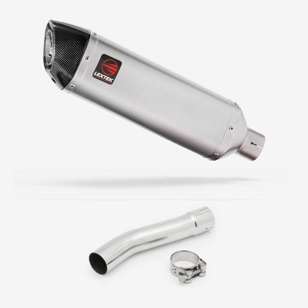 Lextek VP1 Matt S/Steel Exhaust 300mm with Link Pipe for Yamaha XJR 1300 (07-16)