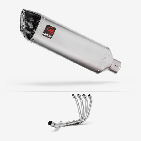 Lextek VP1 Matt S/Steel Exhaust System 300mm for Honda CBR650F/CB650F (14-19)