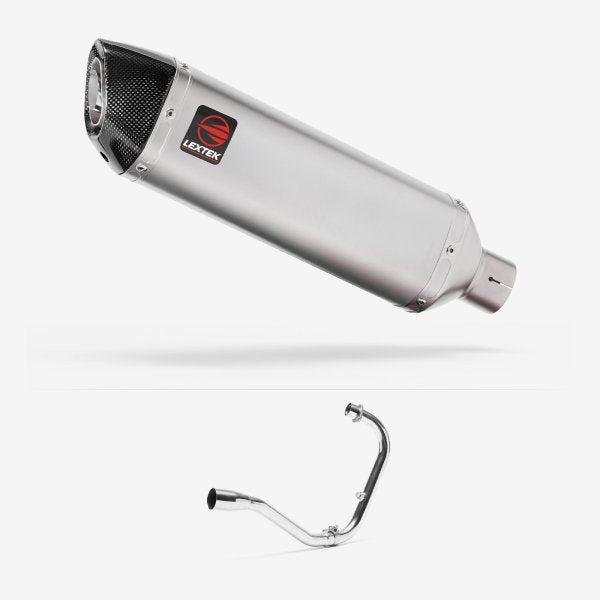 Lextek VP1 Matt S/Steel Exhaust System 300mm for Lexmoto Michigan 125