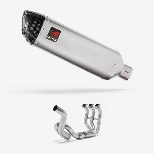 Lextek VP1 Matt S/Steel Exhaust System 300mm High Level for Yamaha MT-09 (13-20)