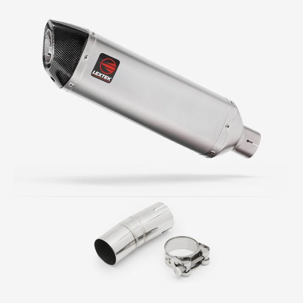 Lextek VP1 Matt S/Steel Exhaust 300mm with Link Pipe for Honda CRF1000 Africa Twin (16-19)