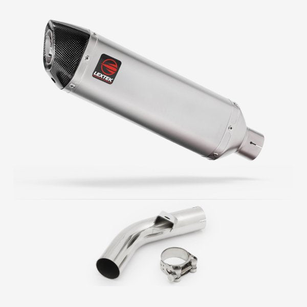 Lextek VP1 Matt S/Steel Exhaust 300mm with Link Pipe for Honda VFR800 X Crossrunner (11-14)