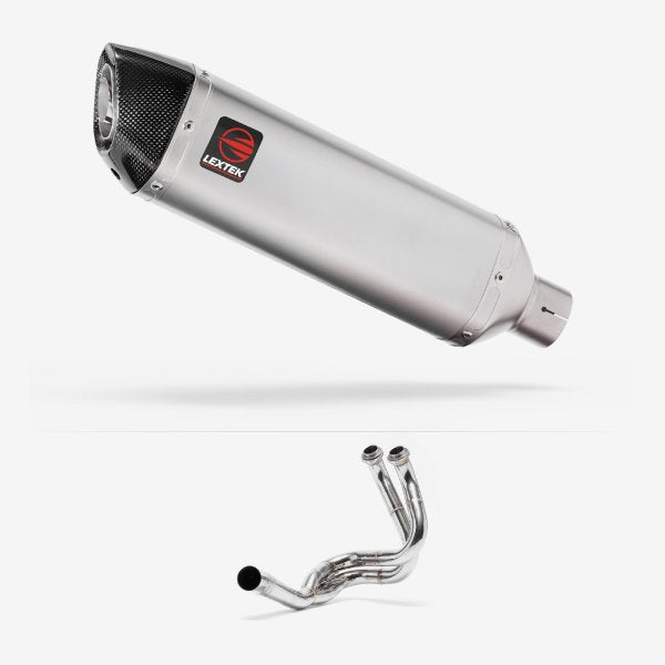 Lextek VP1 Matt S/Steel Exhaust System 300mm for Kawasaki ER6, Ninja 650, Z650, Versys 650