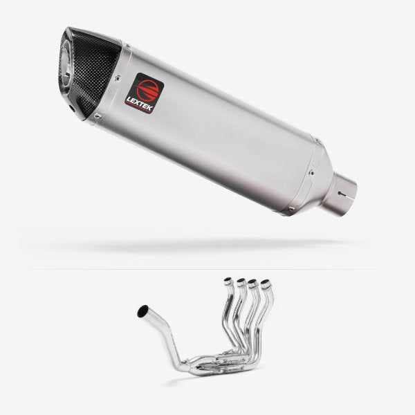 Lextek VP1 Matt S/Steel Exhaust System 300mm Single Sided for Honda CBR1100XX Blackbird (96-07)