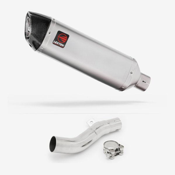 Lextek VP1 Matt S/Steel Exhaust 300mm with Link Pipe for Honda CB500 F/X (13-20)