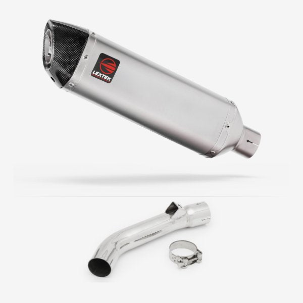 Lextek VP1 Matt S/Steel Exhaust 300mm with Link Pipe for Honda VFR 800 (97-01)